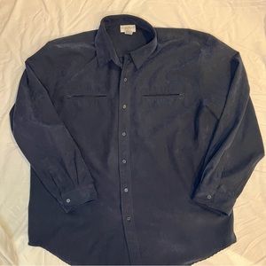 Knightsbridge Men's Blue Faux Suede Shirt/Jacket Size Large